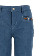 Blaue Jeans aus Baumwolle im geraden Schnitt