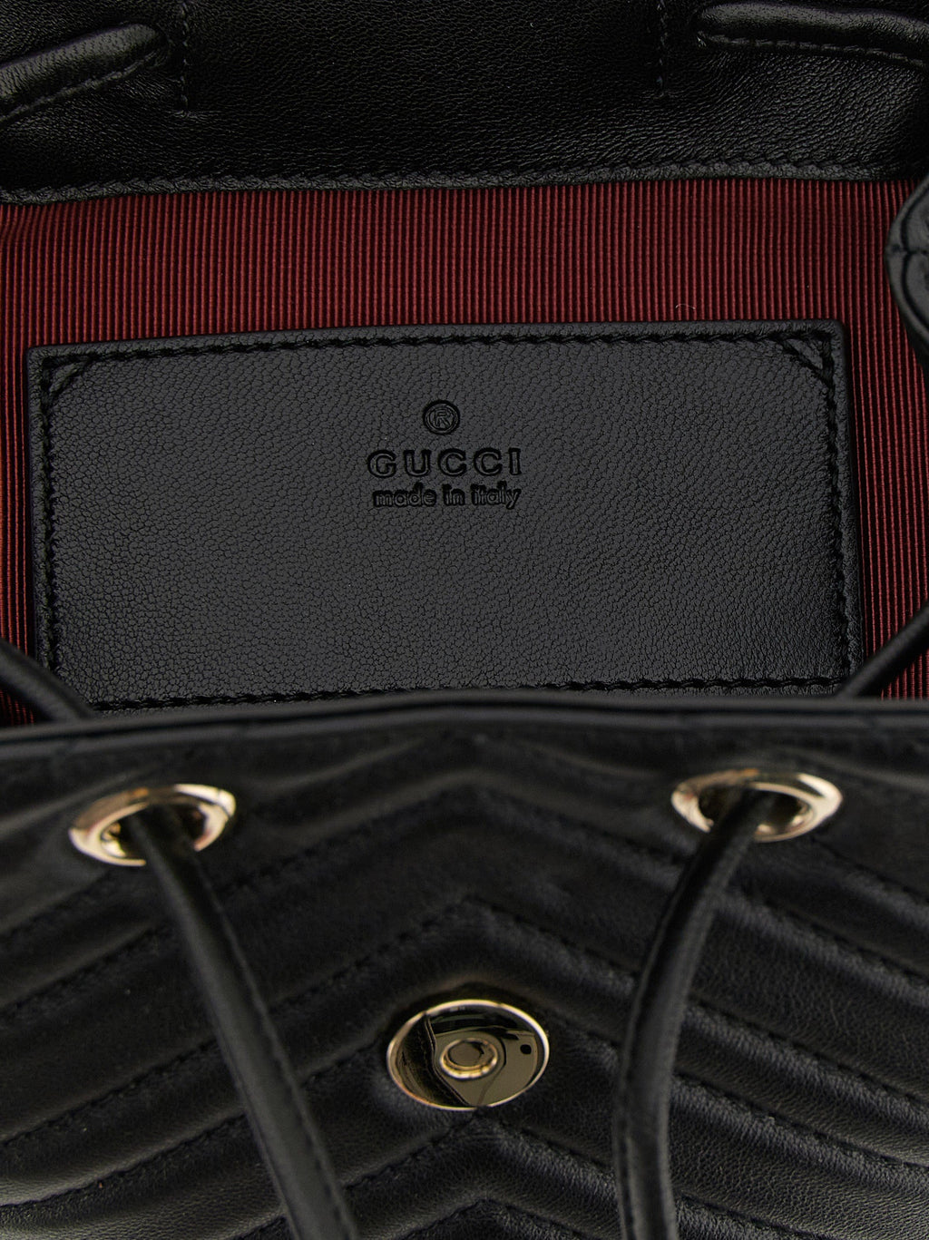 Schwarzer Rucksack aus Lammleder Gucci
