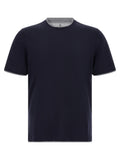 Blaues Baumwoll-T-Shirt