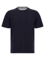 Blaues Baumwoll-T-Shirt