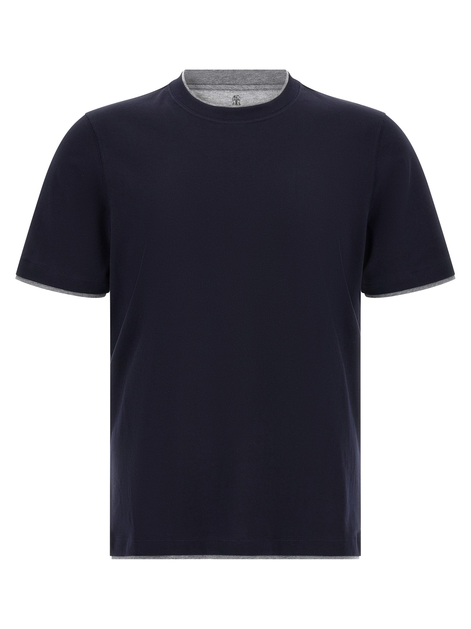 Blaues Baumwoll-T-Shirt