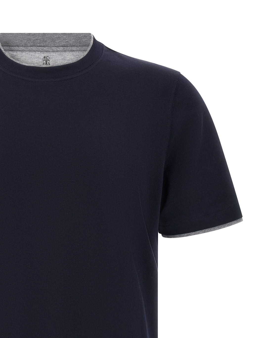 Blaues Baumwoll-T-Shirt