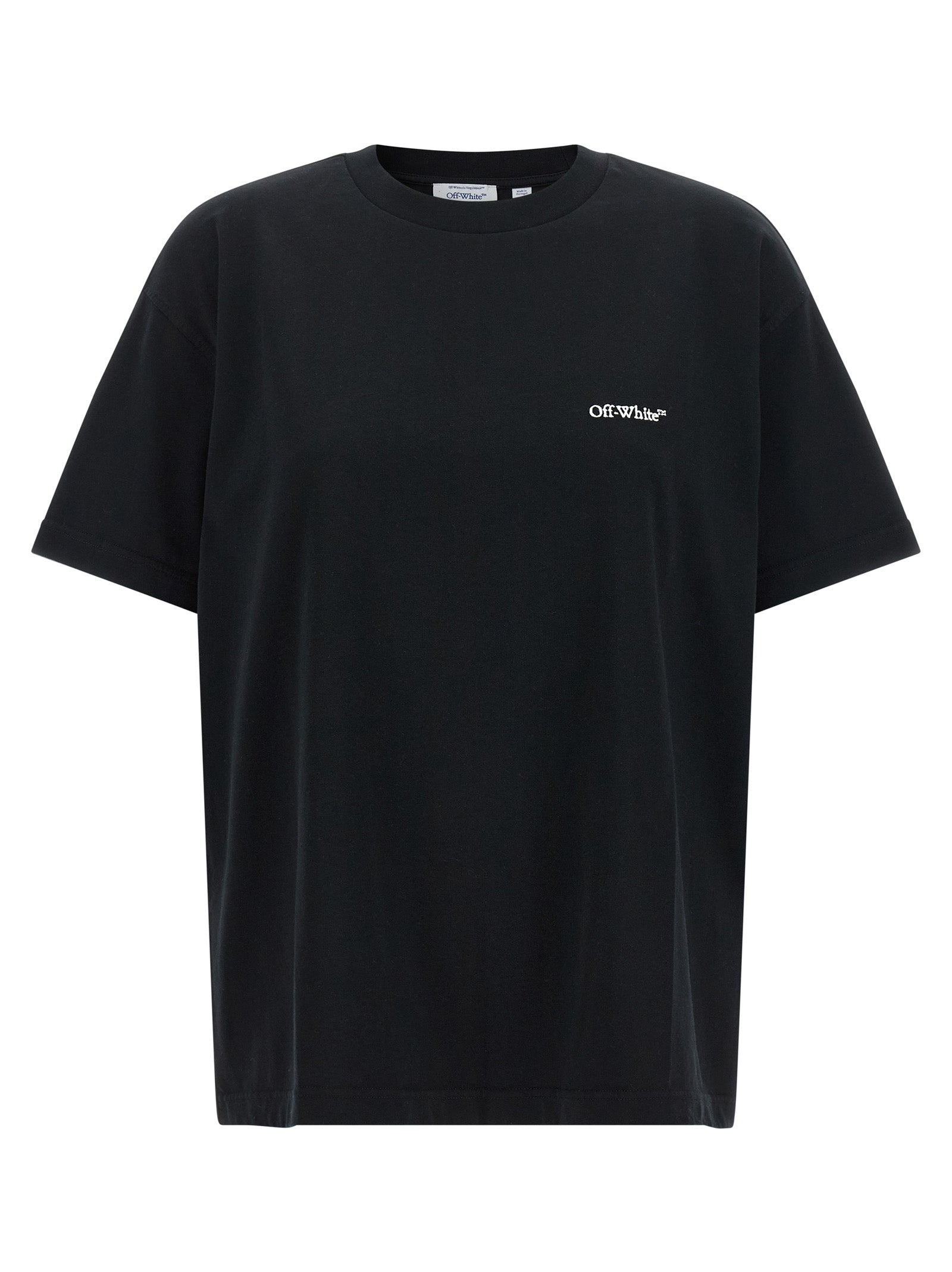 Schwarzes Baumwoll-T-Shirt