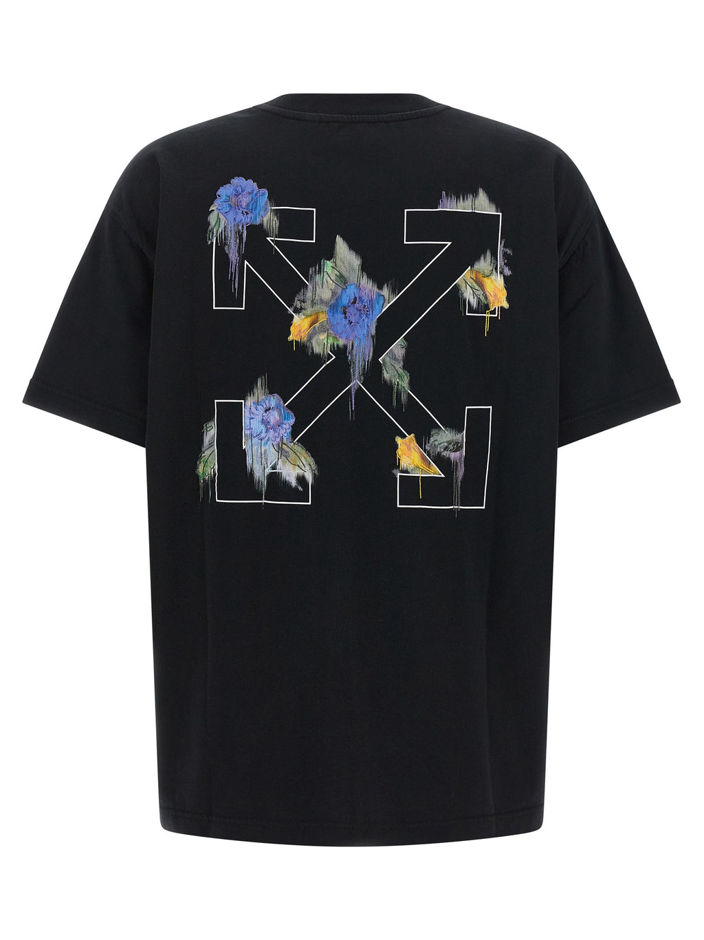 Schwarzes Baumwoll-T-Shirt