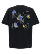Schwarzes Baumwoll-T-Shirt