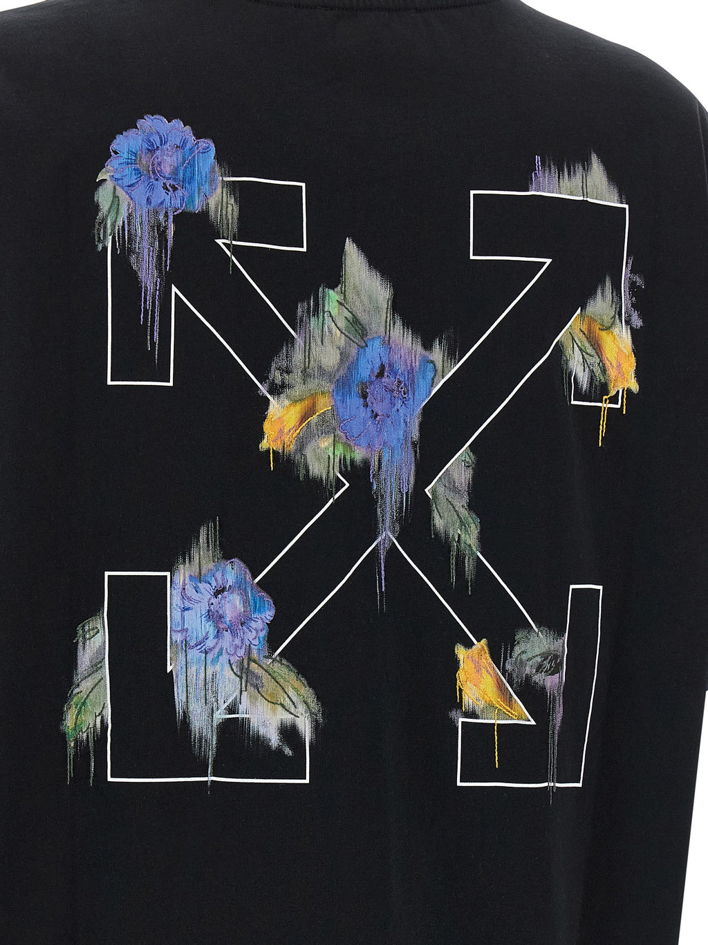 Schwarzes Baumwoll-T-Shirt