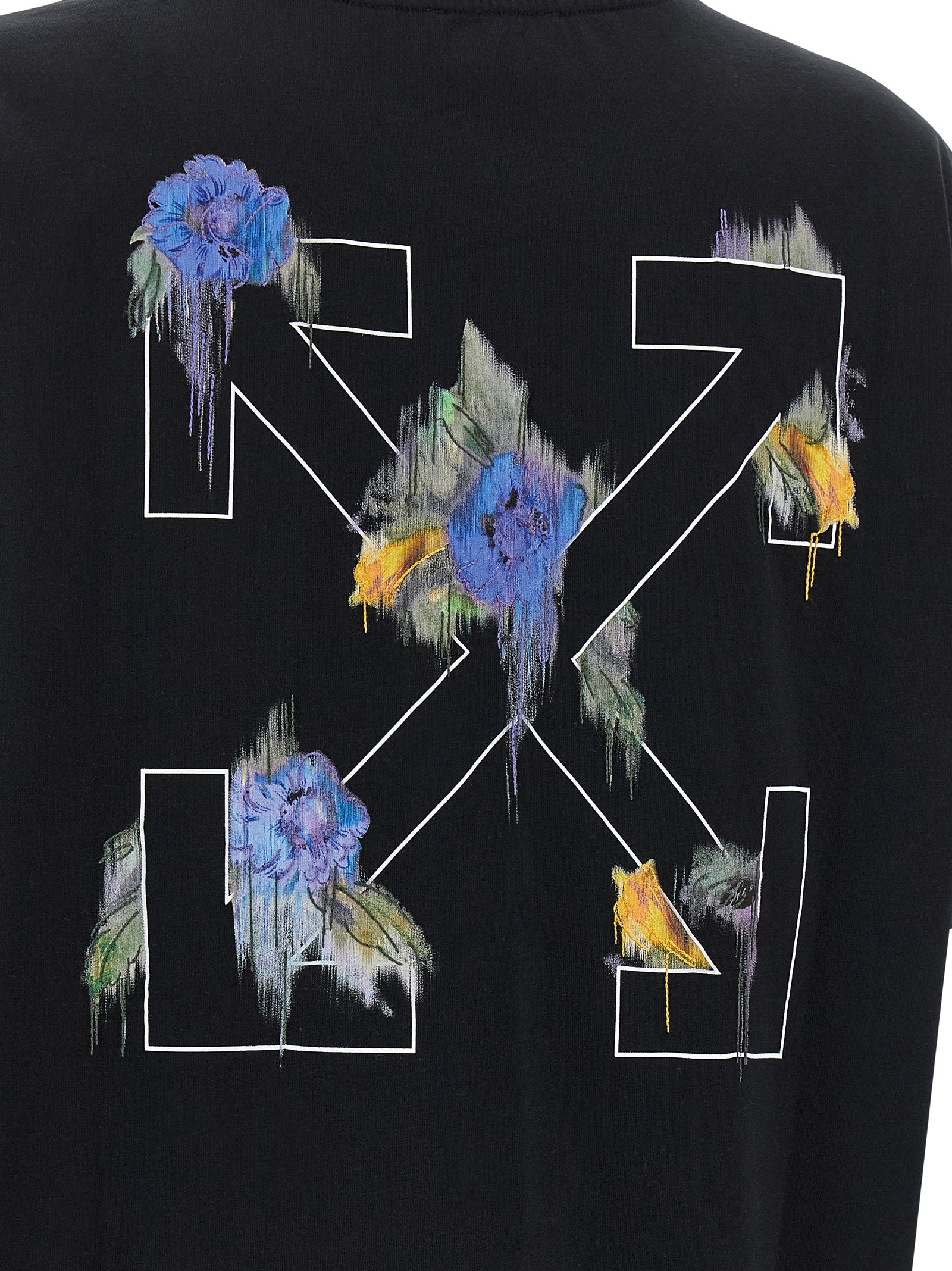 Schwarzes Baumwoll-T-Shirt