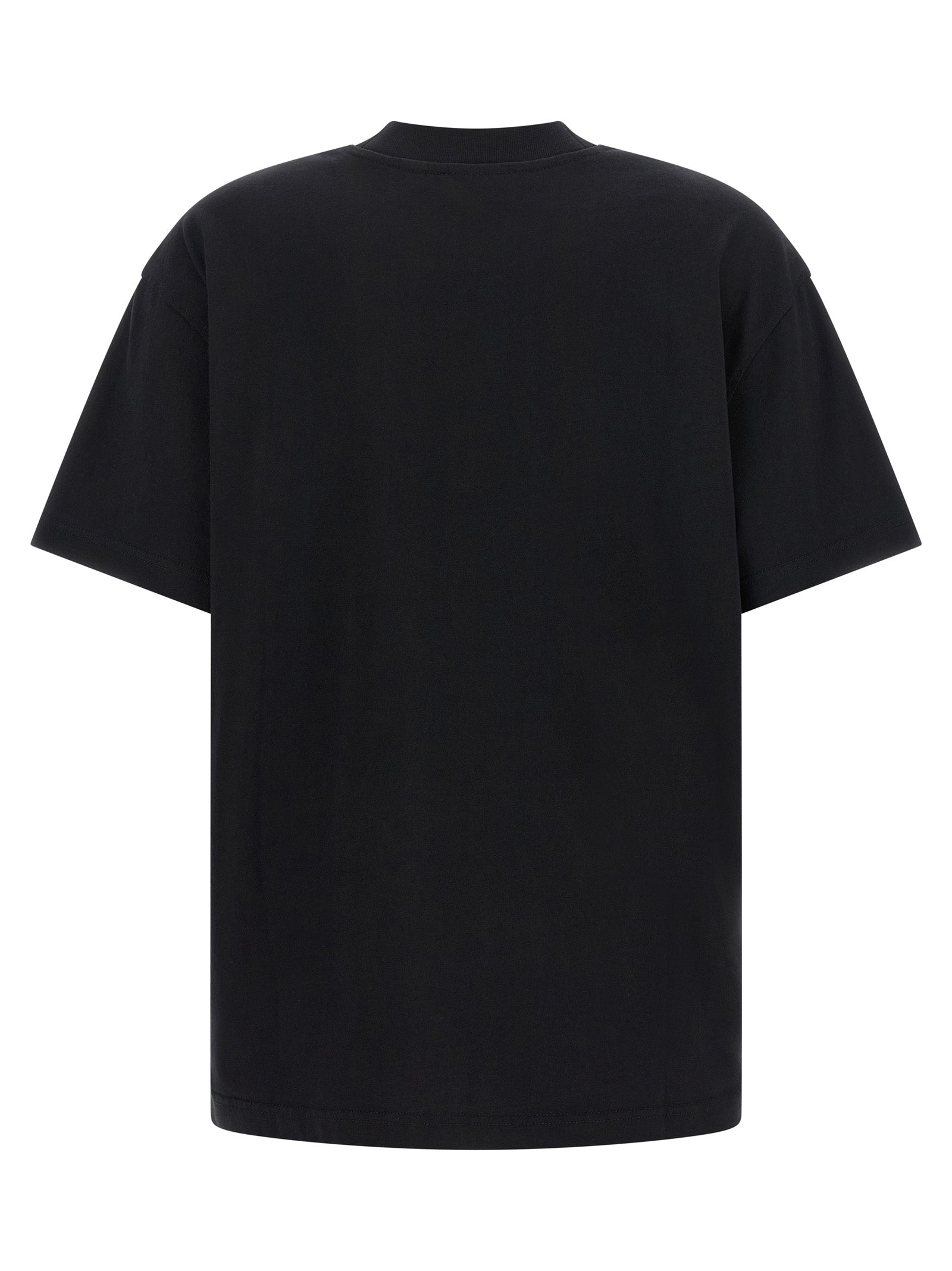 Schwarzes Baumwoll-T-Shirt