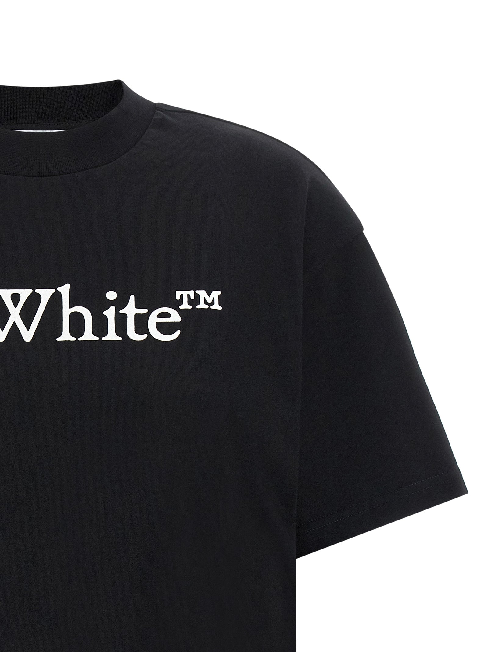 Schwarzes Baumwoll-T-Shirt