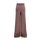 Braune Seidenhose Lässig