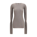 Graues Langarmshirt aus Viskose