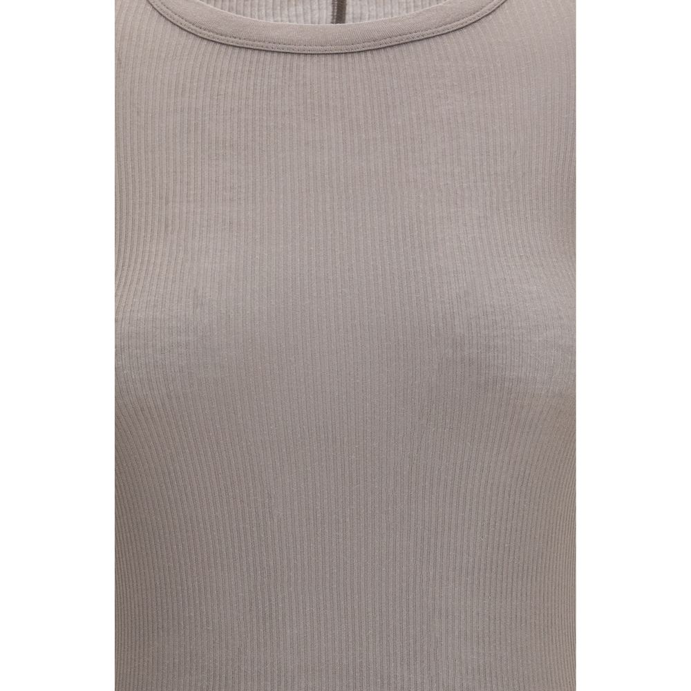 Graues Langarmshirt aus Viskose