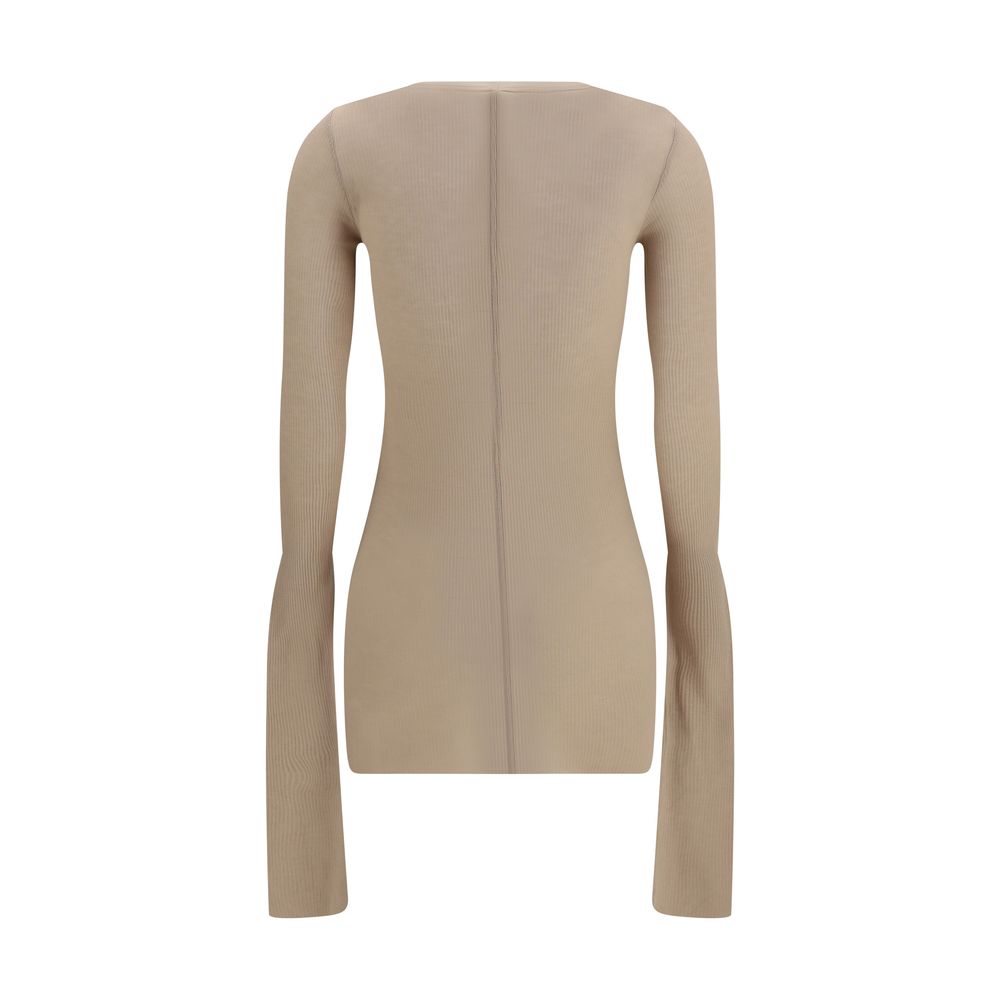 Beige Viskose-Hemd