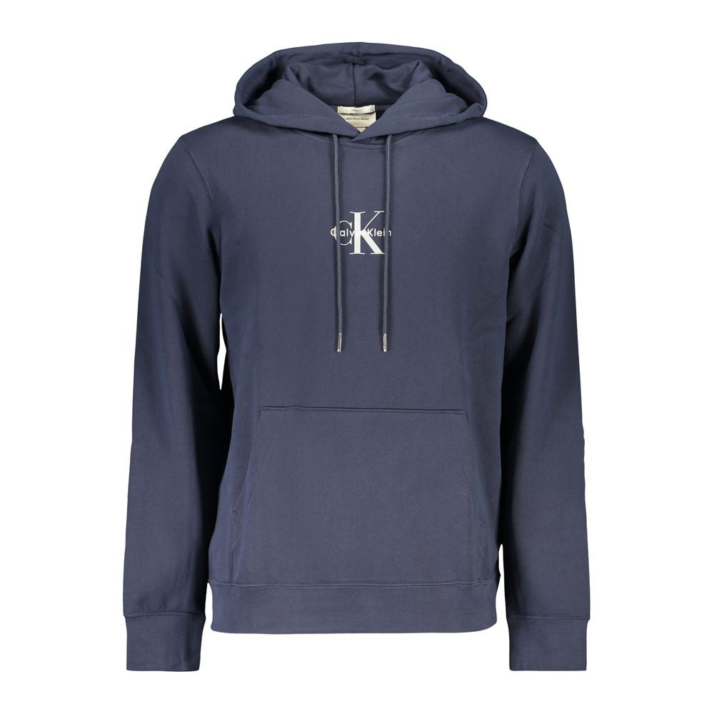 Blauer Baumwollpullover für Herren