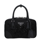 Schwarze Stoffhandtasche