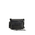 Schwarze Lammleder Schultertasche Ovis Aries Aries