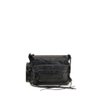 Schwarze Lammleder Schultertasche Ovis Aries Aries