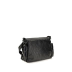 Schwarze Lammleder Schultertasche Ovis Aries Aries