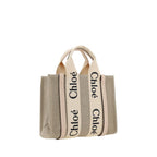 Braune Leinen Handtasche
