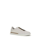 Weiße Low-Top-Sneaker aus Kalbsleder Bos Taurus