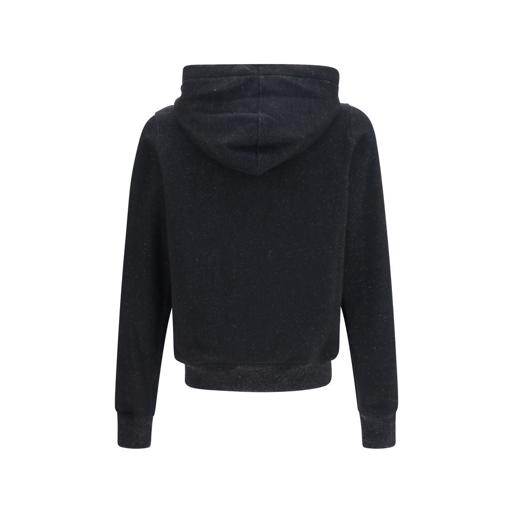 Schwarzer Baumwoll-Sweatshirt