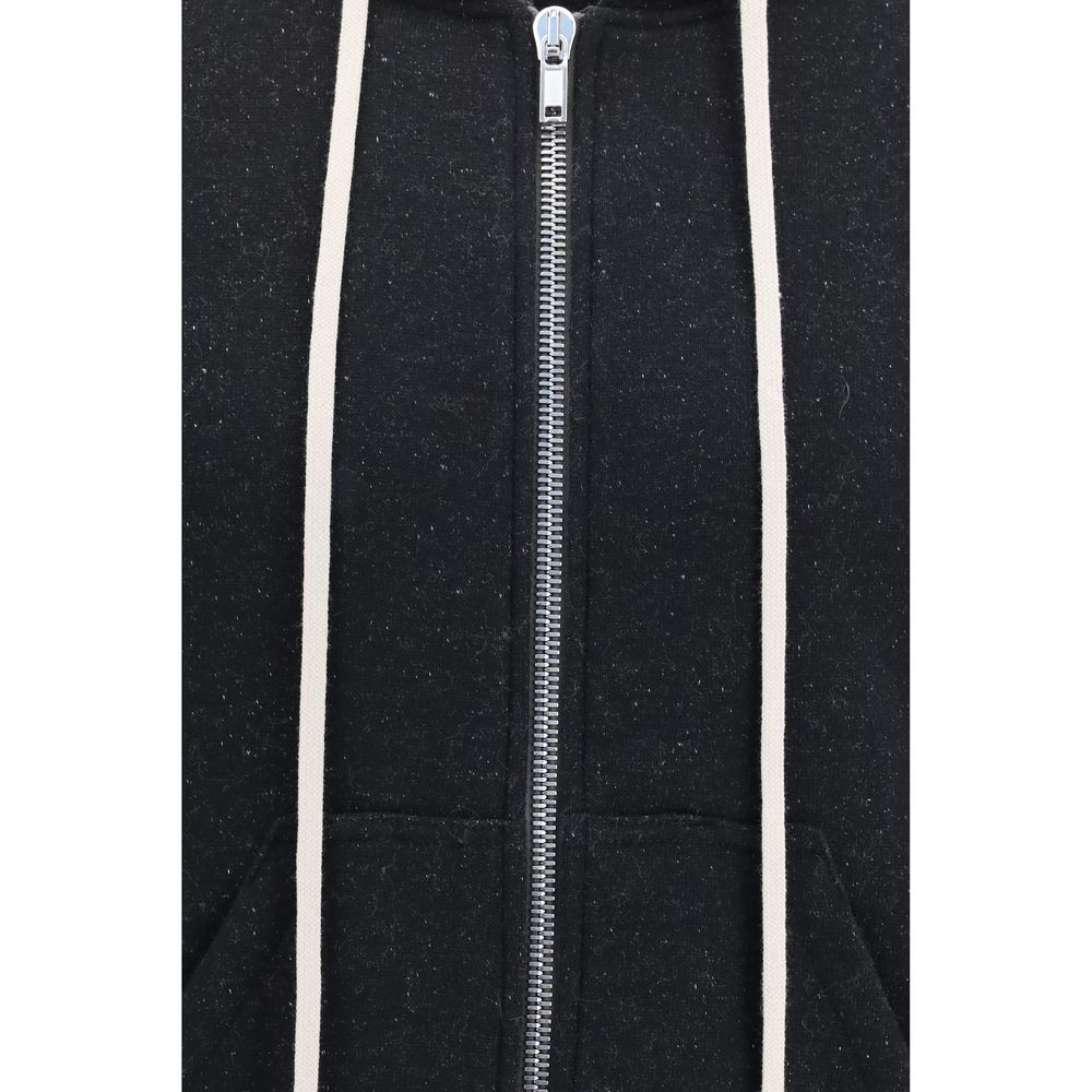Schwarzer Baumwoll-Sweatshirt