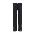Schwarze Oves Aries Straight-Leg Jeans aus Wolle