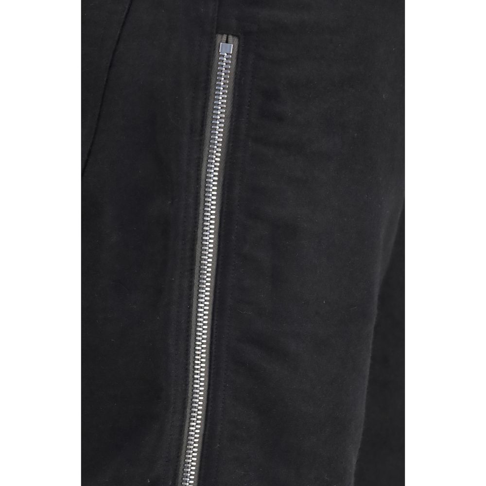 Schwarze Oves Aries Straight-Leg Jeans aus Wolle