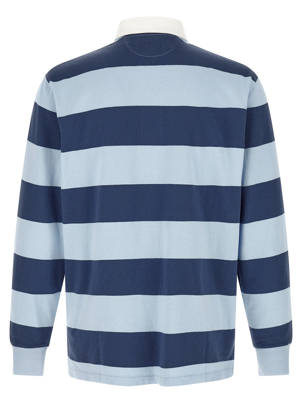 Blaues Baumwoll-Polohemd