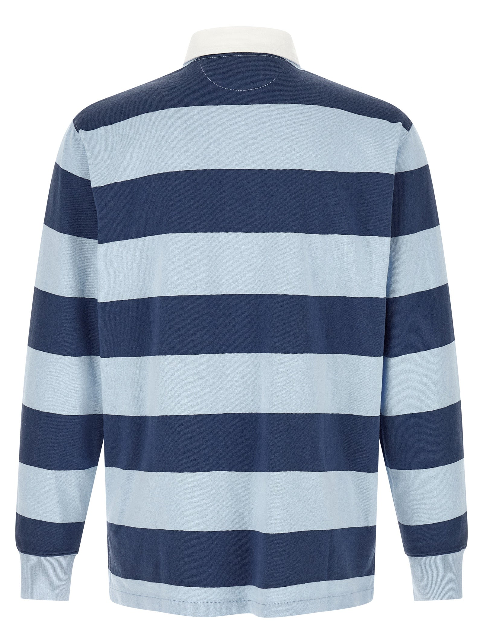 Blaues Baumwoll-Polohemd