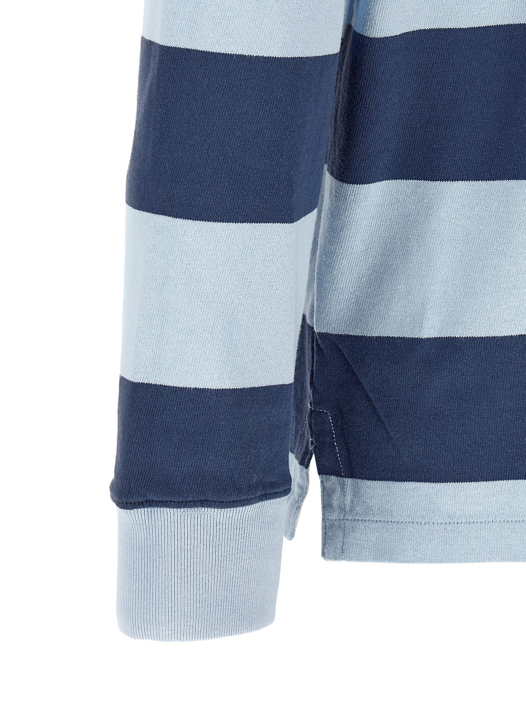 Blaues Baumwoll-Polohemd