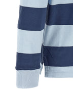 Blaues Baumwoll-Polohemd