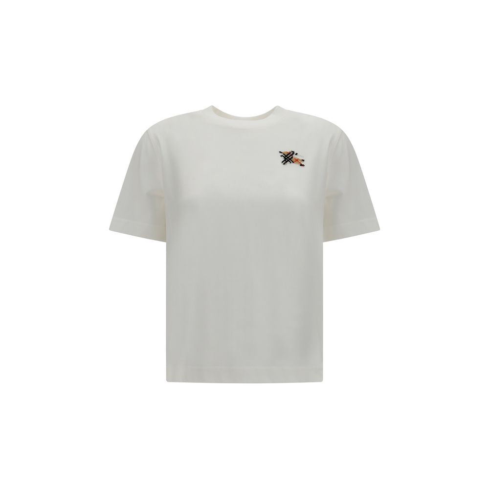 Weißes Baumwoll-T-Shirt