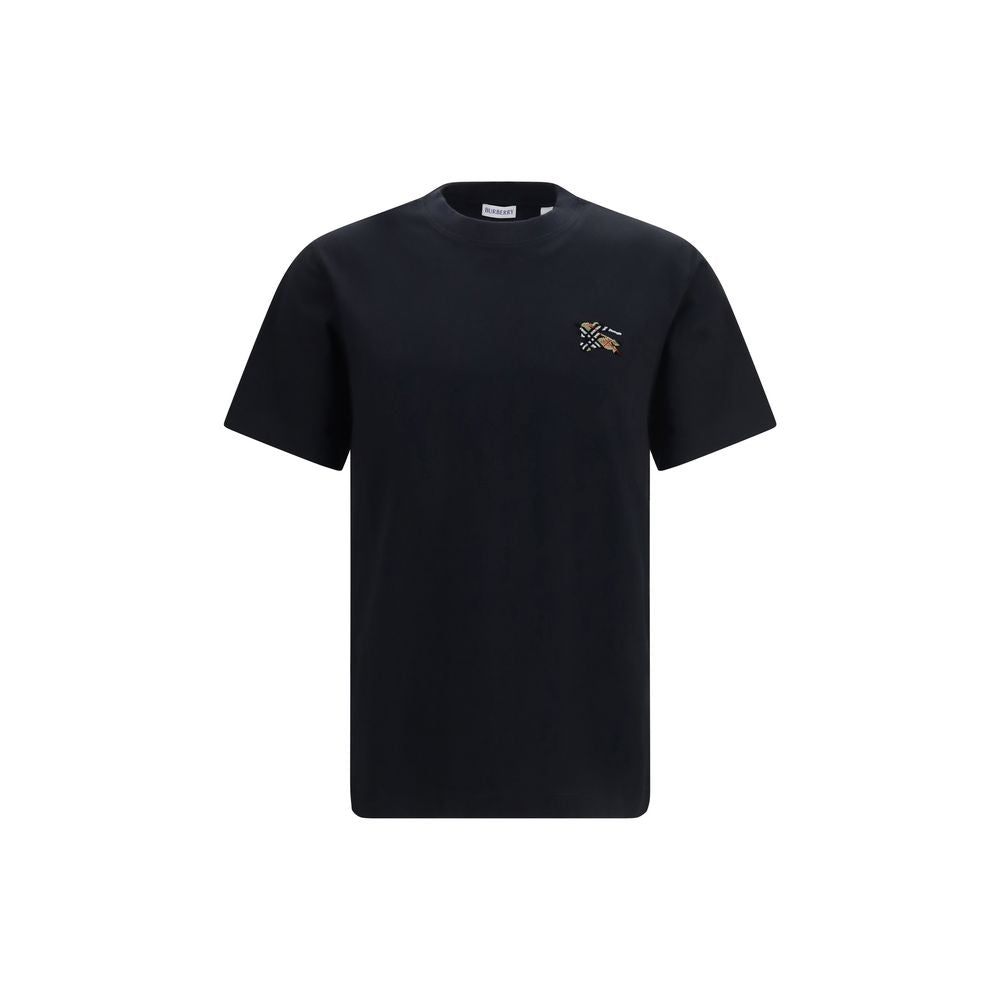Schwarzes Baumwoll-T-Shirt