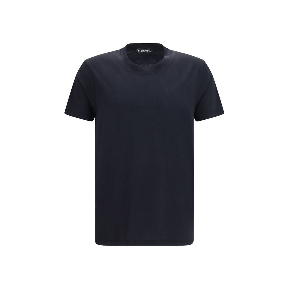 Schwarzes Baumwoll-T-Shirt