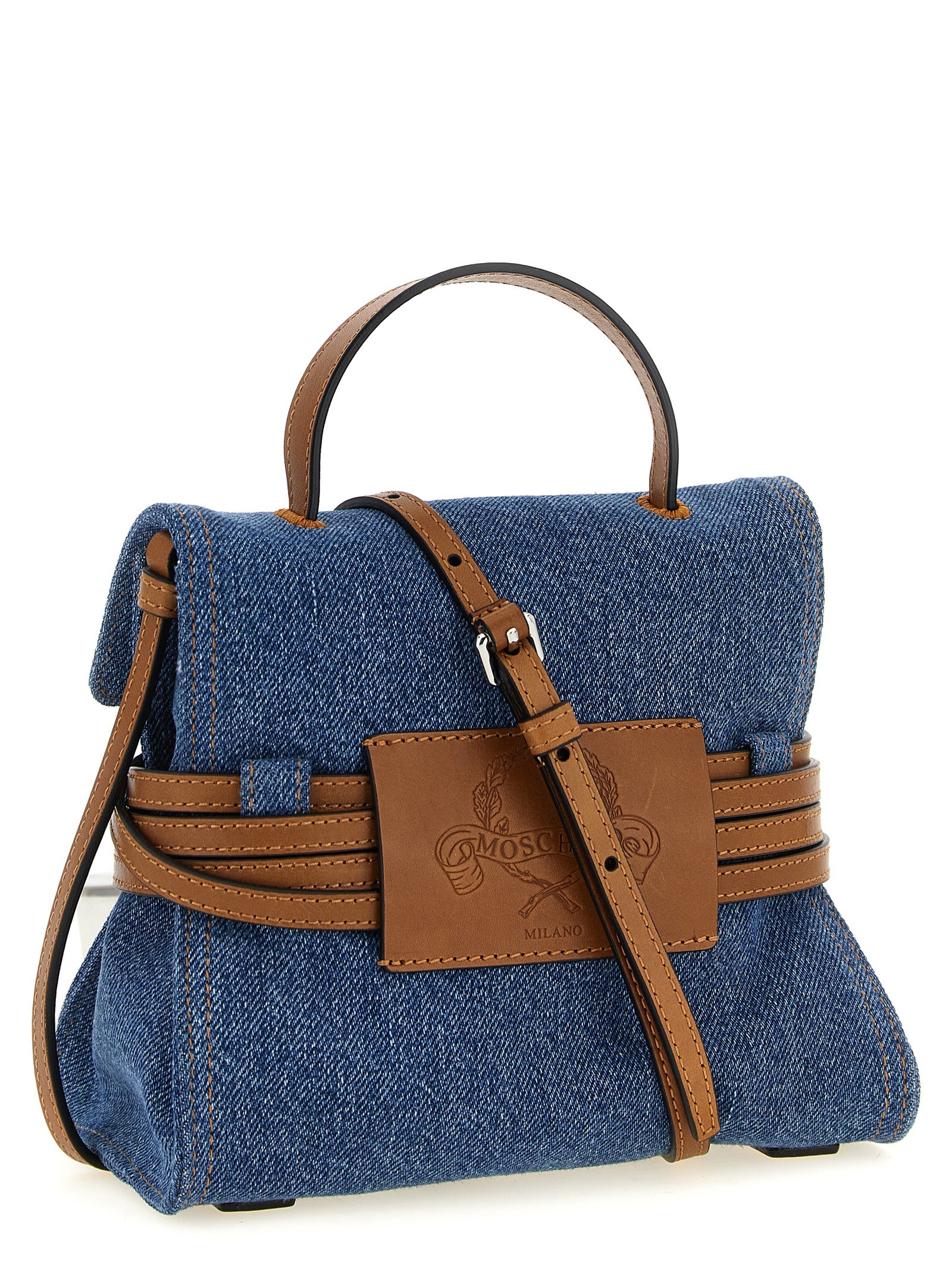 Blaue Baumwoll-Handtasche