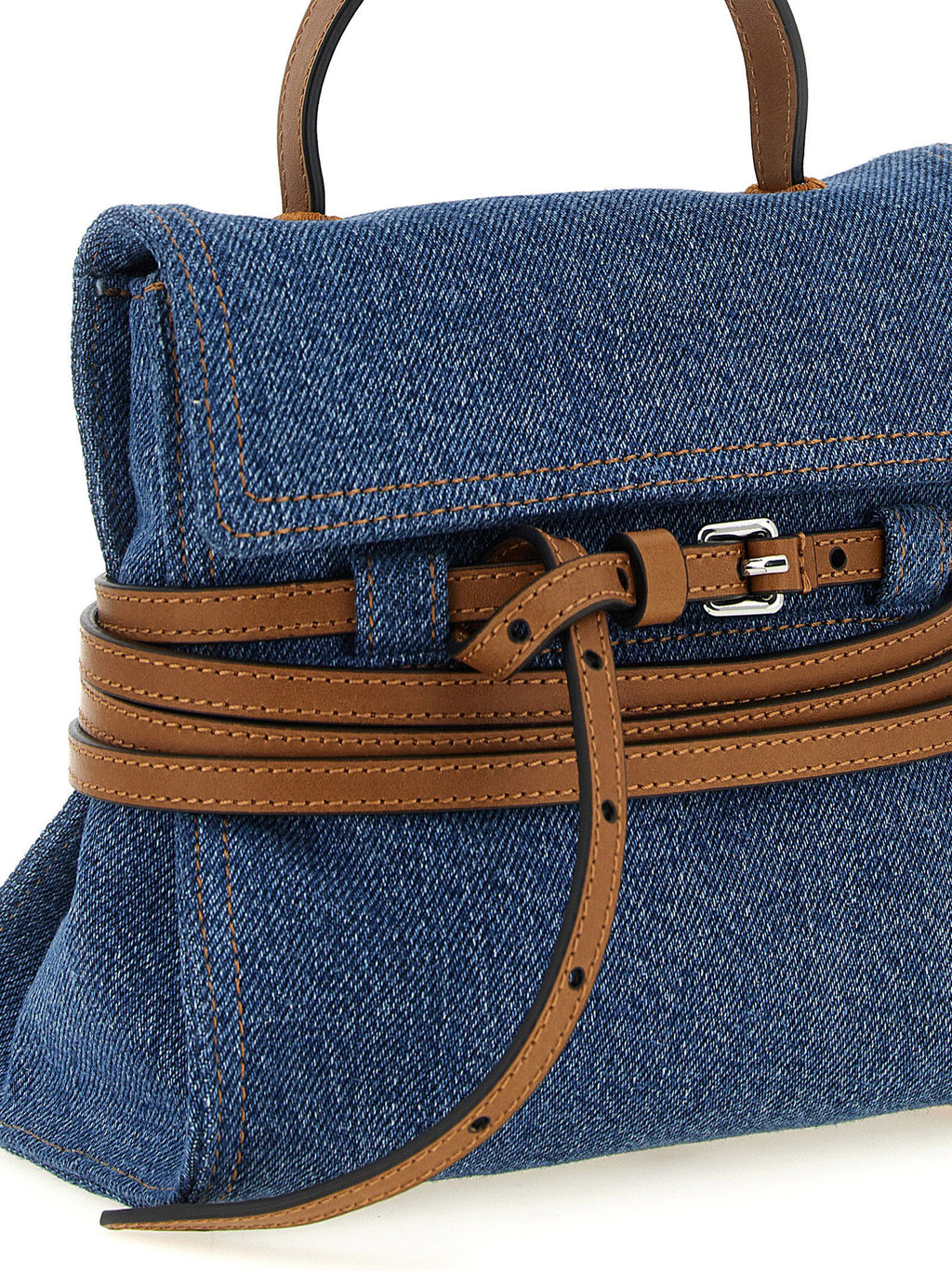 Blaue Baumwoll-Handtasche