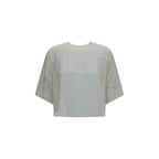 Weißes Baumwoll-T-Shirt