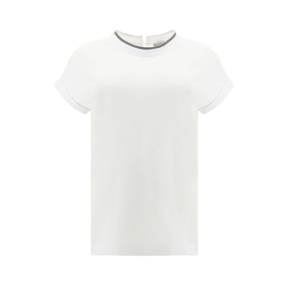 Weißes T-Shirt aus Elasthan