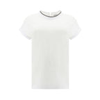 Weißes T-Shirt aus Elasthan