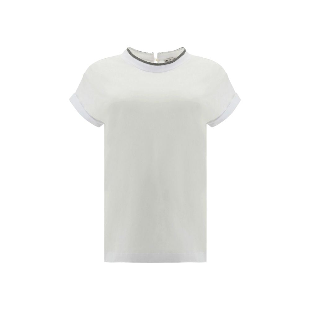 Weißes T-Shirt aus Elasthan