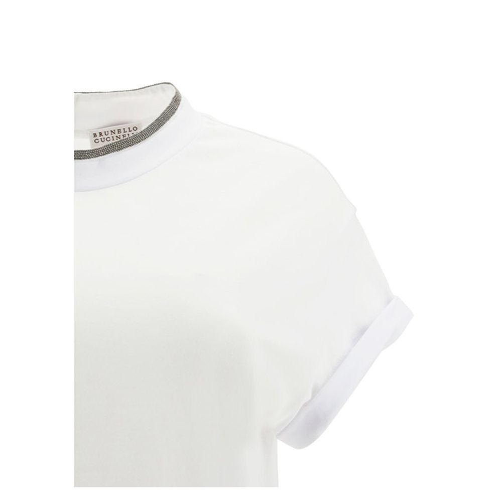 Weißes T-Shirt aus Elasthan