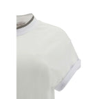 Weißes T-Shirt aus Elasthan
