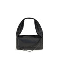 Schwarze Lederhandtasche