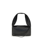 Schwarze Lederhandtasche