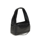 Schwarze Lederhandtasche