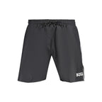 Herrenshorts aus schwarzem Polyester