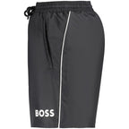 Herrenshorts aus schwarzem Polyester