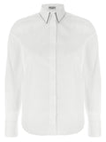 Weiße Baumwollbluse