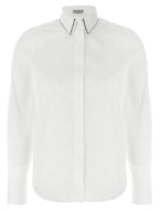 Weiße Baumwollbluse